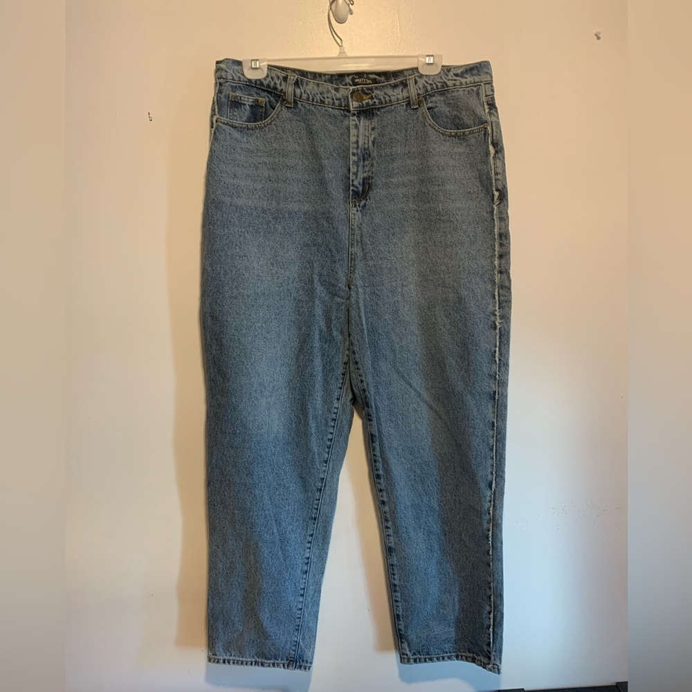 NWT Nasty Gal Straight Leg Jeans Denim Size 16 US